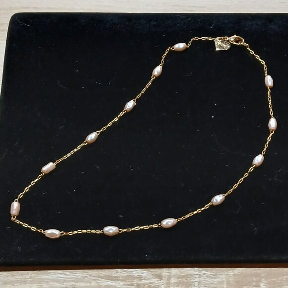 Mattel Barbie Pink with Gold Tone Necklace/Choker Vintage Jewelry #94 - Picture 1 of 7